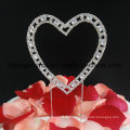 Vintage Rhinestone Single Heart Wedding Cake Topper